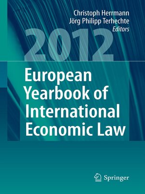 cover image of European Yearbook of International Economic Law 2012